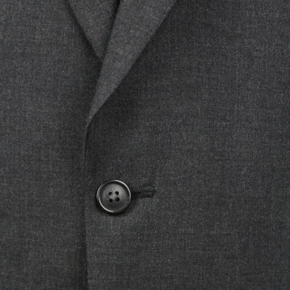 Stafford Mens 2-pc Suit Blazer‎ Jacket 40L Pants Size 30Wx31L Grey Solid E081155